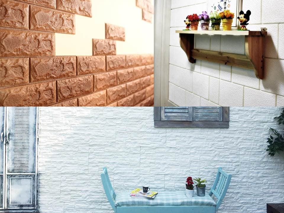 Foam block wall paper